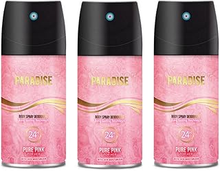 Biellatm 3-pack paradise pure pink women spray déodorant pour le corps avec hydratant