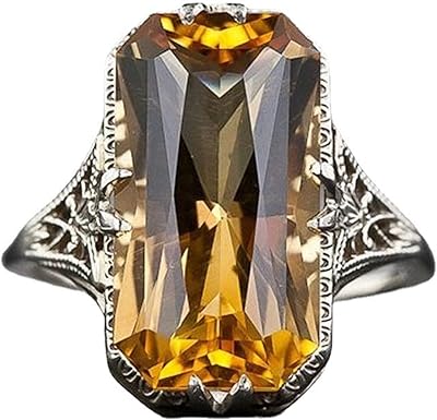 Bague en argent sterling 925 avec un grand design carré brillant parsemé d'une