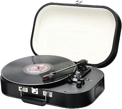 Lecteur de disque vinyle bluetooth avec haut-parleurs stéréo encodage usb sd radio