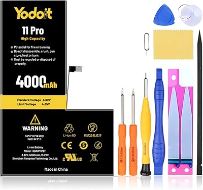Batterie de remplacement yuduit pour iphone 11 pro, 4000 mah, haute capacité, remplacement
