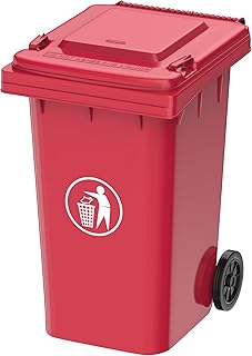 Poubelle industrielle cosmoplast 120 litres avec roulettes, rouge, iphhxx018rd