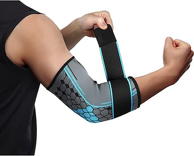 Orthèse de coude, coudière de tennis avec sangle de compression pour hommes