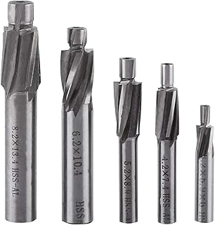 Bowlab lot de 5 robinets à contre-alésage m3-m8 en acier rapide à 4