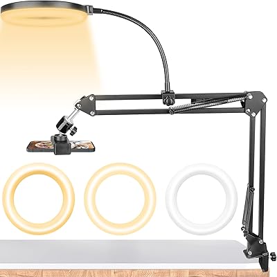 Support de montage mobile avec anneau lumineux, trépied aérien chrome life pour enregistrement