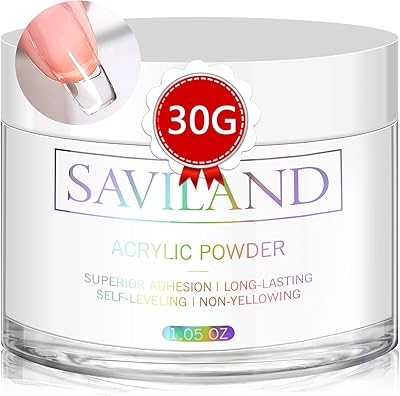 Poudre acrylique transparente saviland - 30 g de poudre acrylique professionnelle pour extensions
