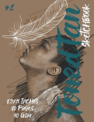 Carnet de croquis brun tonique : 8,5 x 11 pouces, 80 pages, 90