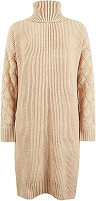 Yoube femmes robes automne hiver robe tricotée à manches longues évider en laine
