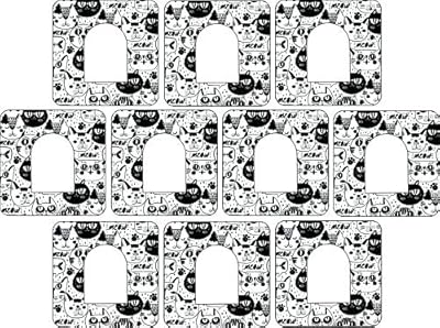 Patchs adhésifs omnipod cat brick avec dos fendu, faciles à utiliser x 10