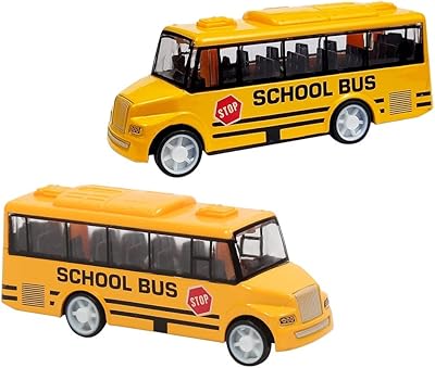 Jouet de bus scolaire pour enfants moulé sous pression d'une seule pièce, modèles