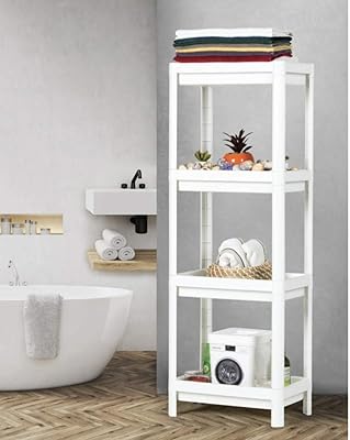 Étagère polyvalente blanche à 4 niveaux omaş