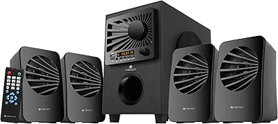 Haut-parleur multimédia zebronics 4.1 de zip-sunshine avec prise en charge bluetooth