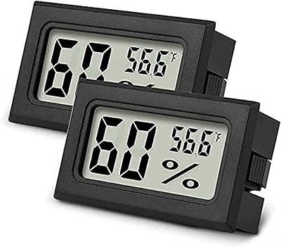 Goodrun mini humidimètre numérique portable pour cigares, 2 pièces, mesure de l'humidité