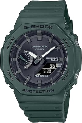 Montre g-shock de casio, modèle ga-b2100-3adr, montre analogique-numérique pour homme de casio, vert