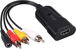 Convertisseur rca vers hdmi adaptateur av 3rca composite cvbs de convertisseur