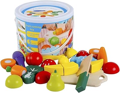 Ensemble de jouets alimentaires pour enfants honlifo, jouets en bois pour couper