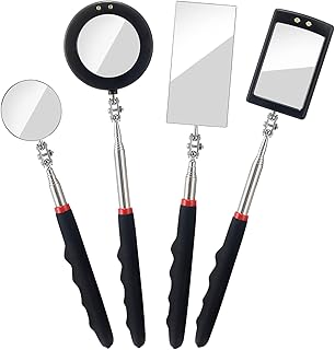 Miroir d'inspection télescopique kabuda avec lumière led pour l'inspection des véhicules, voitures, cils