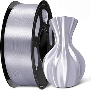 Filament pla sunlo 1,75 mm, filament d'imprimante 3d argent soyeux, bobine de 1