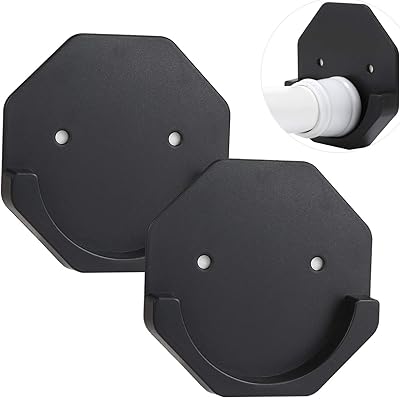 Support de rideau de douche avec autocollants adhésifs et vis pour montage mural