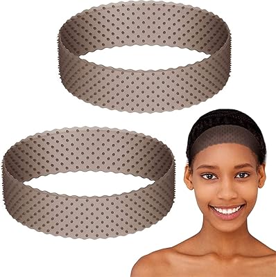 Bracelet de perruque 2 pièces bandeau réglable en silicone pour maintenir des bandes