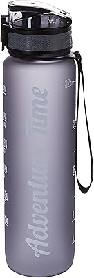 Bouteille d'eau de 1 litre l avec marqueur de temps et citations