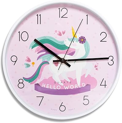 Unicorn thing - jolie horloge murale licorne pour décoration de chambre de fille.