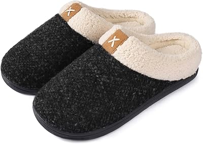 Pantoufles confortables en mousse à mémoire de forme pour hommes avec doublure douce
