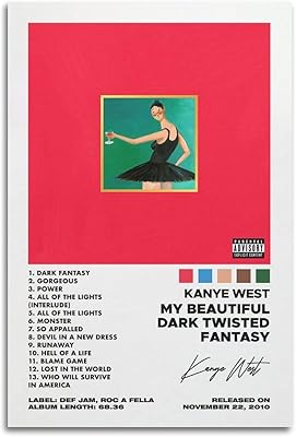 Poster swanna kanye west my beautiful dark twisted fantasy, affiche sur toile