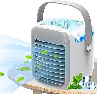 Mini climatiseur portable ventilateur de climatisation par évaporation rechargeable avec 3 vitesses
