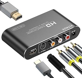 Convertisseur vidéo yitrox hdmi vers hdmi avs, 3rca cvbs av svideo r/l convertisseur