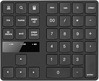 Clavier numérique, clavier numérique sans fil portable icam 2.4g 35 touches pour la comptabilité