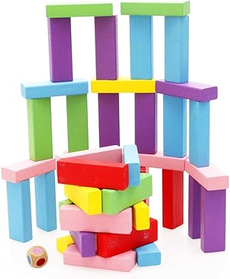 Un jeu de pièces en bois colorées pour construire une tour un jouet