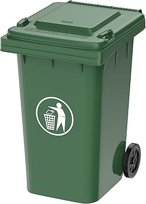 Poubelle industrielle cosmoplast 360 litres avec roulettes, verte, iphhxx016gr