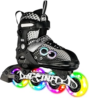 Chaussures de skate réglables crazy skates alpha avec roues lumineuses - disponibles