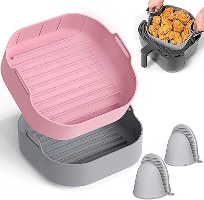Doublures de friteuse à air 2 doublures air en silicone mini