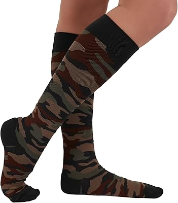 Chaussettes de compression hautes rejuva camo 15-20 mmhg pour femmes et hommes