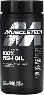 Muscletech platinum 100 % huile de poisson, 100 capsules (paquet de 1)