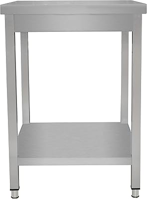 Table de travail grace en acier inoxydable table commerciale robuste avec étagère inférieure