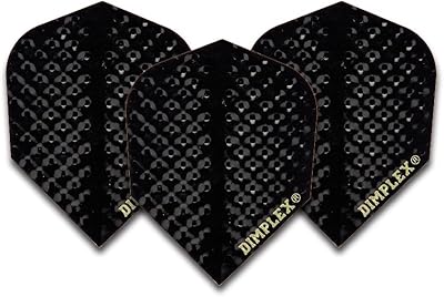 Harrows darts unisex _adult flights dimplex black-4 sets, classic