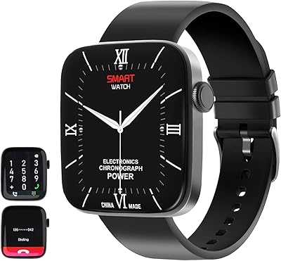 Tirriee smartwatch, tracker d'activité avec fréquence cardiaque, podomètre, moniteur de sommeil, montres intelligentes pour femmes et hommes avec grand écran tactile de 1,8 pouces (réception d'appels et numérotation) compatible avec android et ios, noir. Consommez mieux avec Diaytar, votre marketplace discount