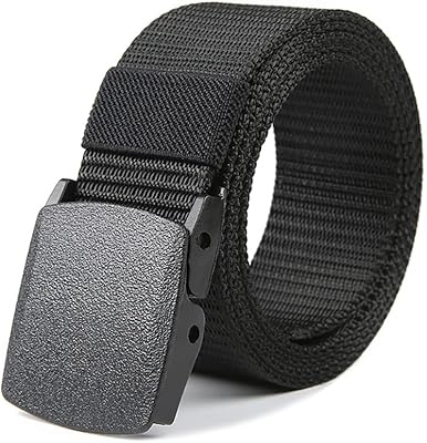 Ceinture en maille pour homme avec boucle en nylon et plastique, noir, 120