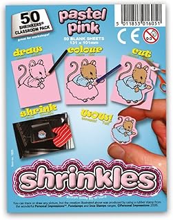 Papier rose pastel shrinkart original pour salles de classe (50 feuilles)