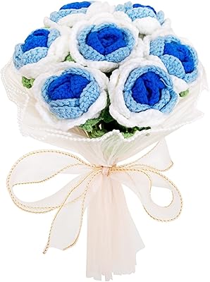Fleurs artificielles tricotées penlite fleurs pour décoration de bureau pour femme mariage