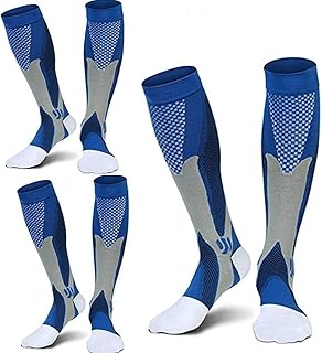 3 paires de chaussettes de compression de sport pour hommes, 20-30 mmhg infirmière