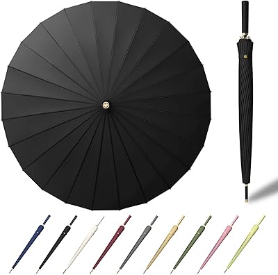 Apvzan 24 côtes grand parapluie de golf coupe-vent automatique ouvert résistant aux uv