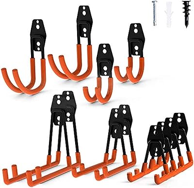 Ensemble de crochets de suspension de garage robustes leodox avec en acier revêtu