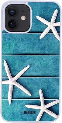 Housse de protection pour apple iphone 12 star fishes (pare-chocs blanc)