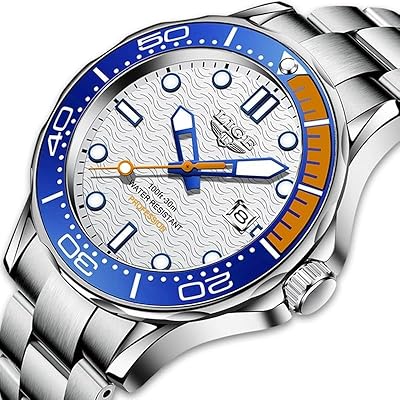 Montre à quartz de luxe pour homme avec date lumineuse, montre en acier