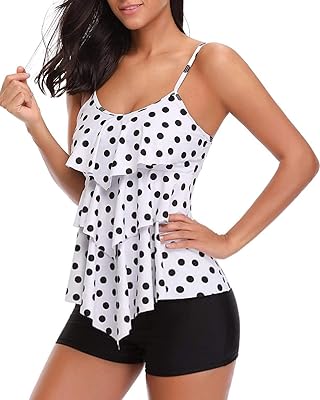 Maillot de bain tankini deux pièces pour femmes, maillot de bain sans manches
