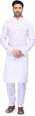Ensemble pyjama kurta en coton pour hommes, tunique traditionnelle indienne