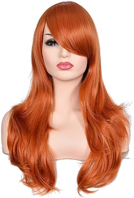 Perruque morpheally ondulée de 60 cm de long, cheveux synthétiques lisses et résistants